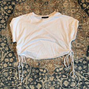 Forever 21 Tops - Cropped cinched t shirt Forever 21 Tops - Cropped cinched t shirt